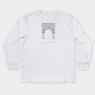 New York City NYC, Washington Square Park Kids Long Sleeve T-Shirt